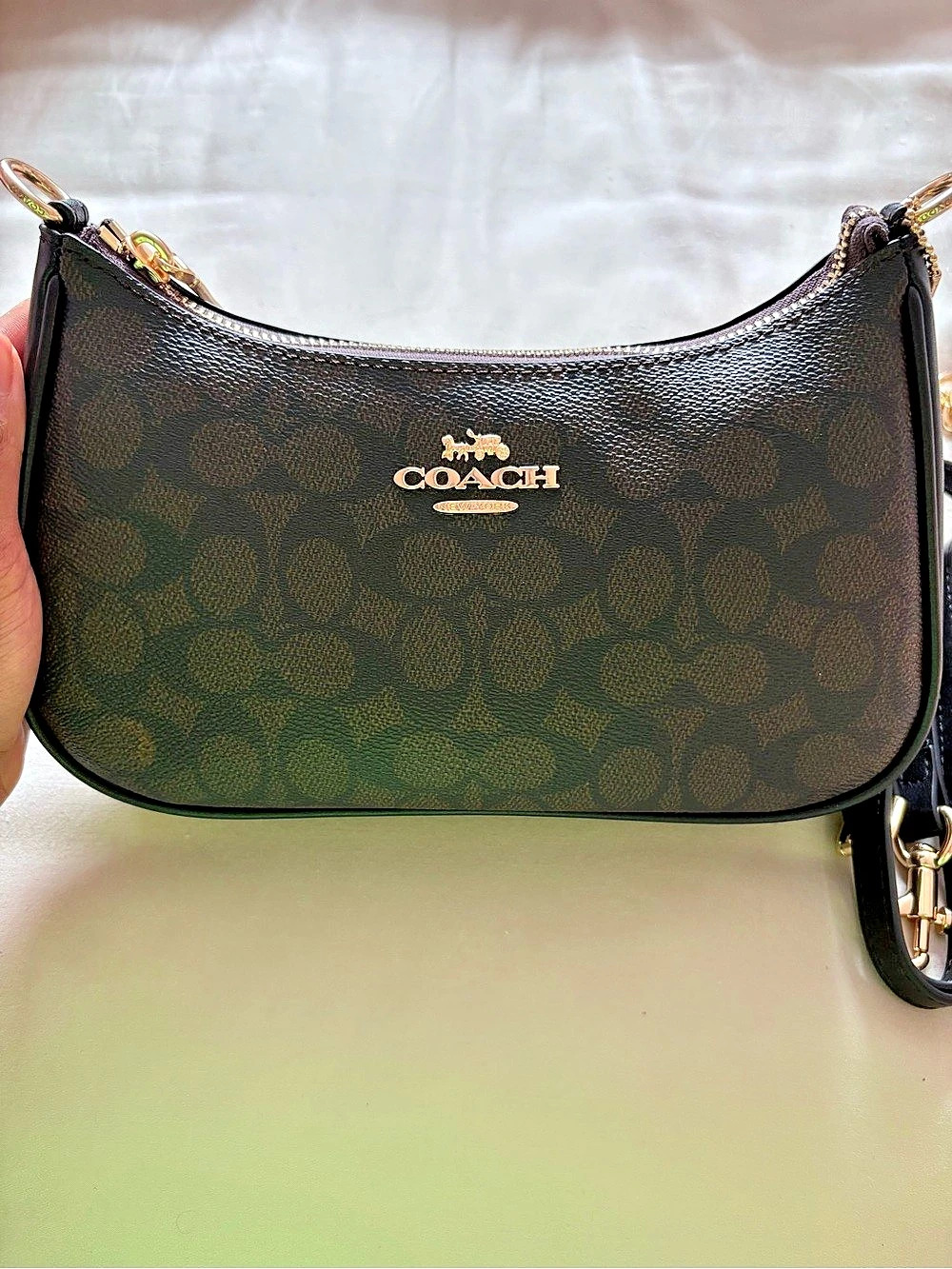 Coach Teri Shoulder Bag Brown & Black | Like New